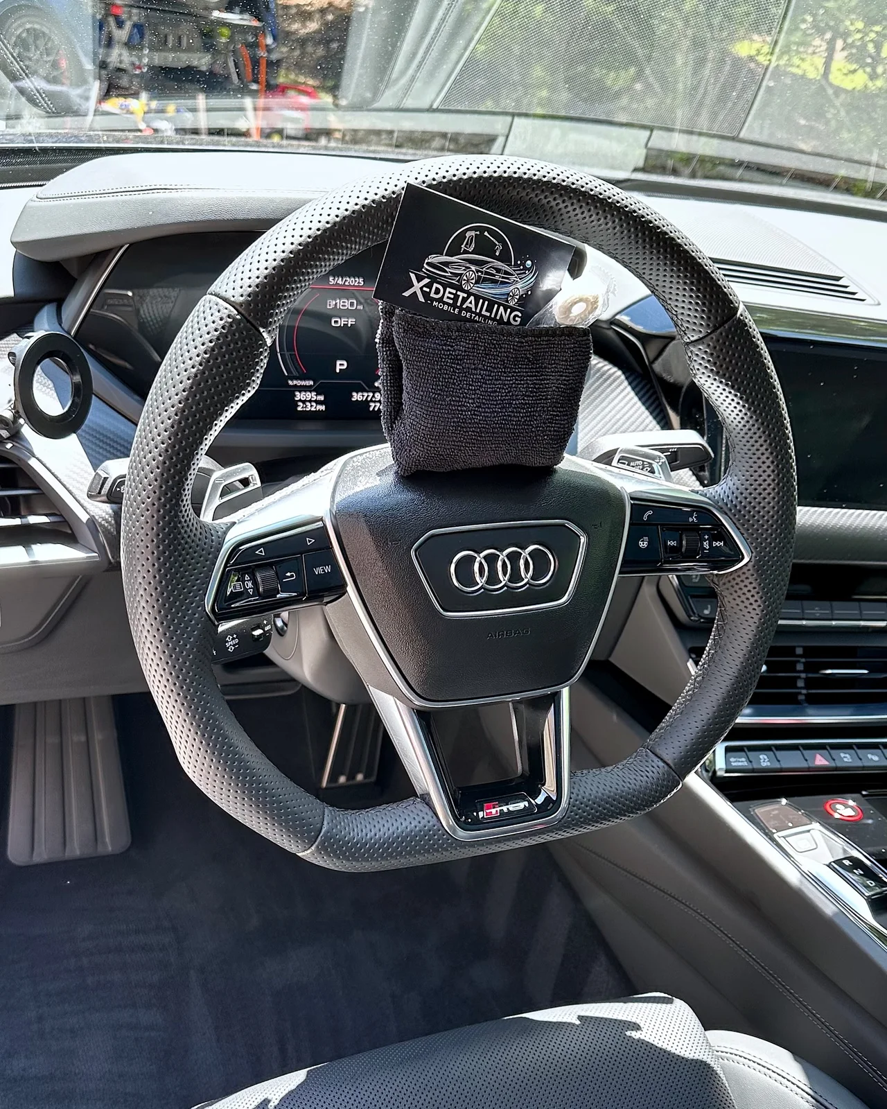 Audi RS E-Tron GT finished cockpit after interior detailing in Suwanee GA