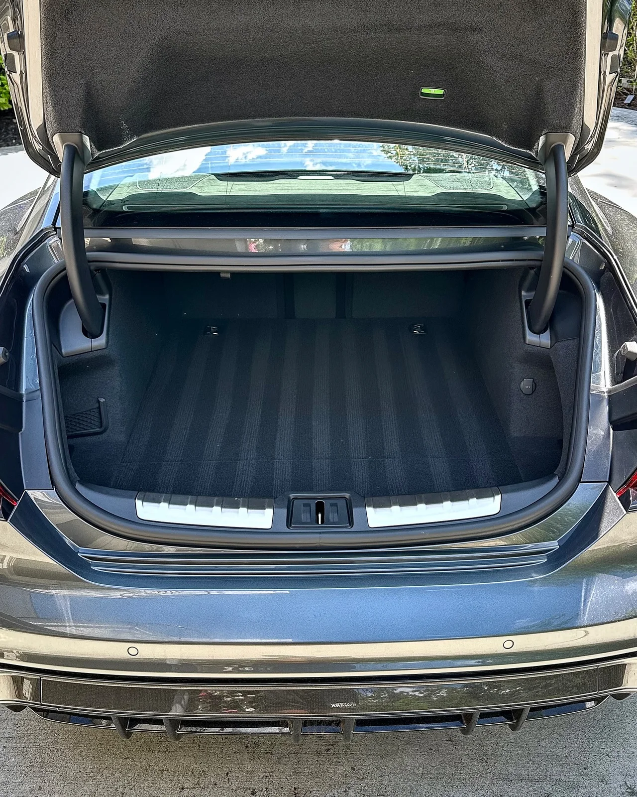 Audi RS E-Tron GT clean trunk after interior detailing in Suwanee GA